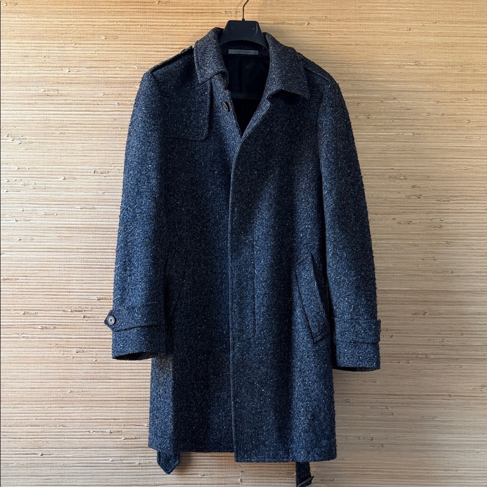 Sophisticated Blue Trench Coat for Men